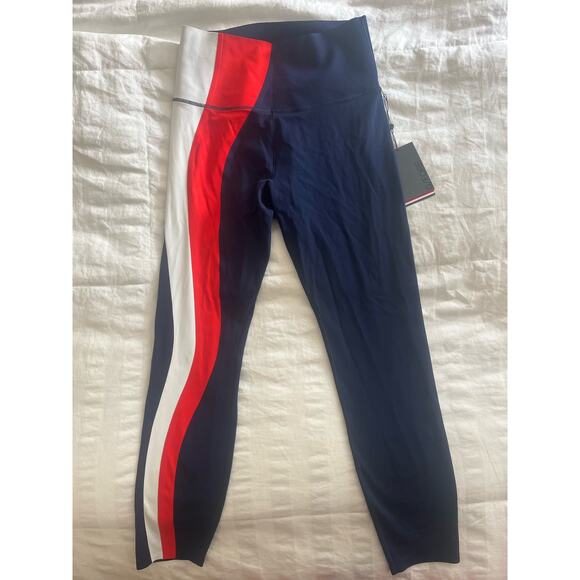 G/Fore Women's Operative High Rise Leggings Stretch Black White Red Size L NWT - Picture 1 of 4